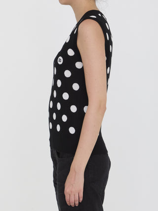 Top With Polka-dot Motif