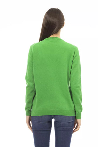 Green Wool Women Sweater