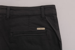 Elegant Slim-fit Gray Cotton Trousers - Luxury for You