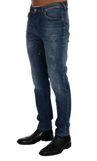 Chic Slim Fit Blue Wash Jeans - Luxury for You