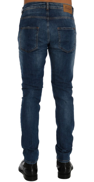 Chic Slim Fit Blue Distressed Jeans - Luxury for You