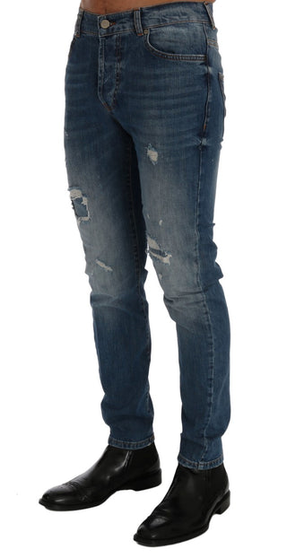 Svelte Italian Denim - Slim Fit Blue Jeans - Luxury for You