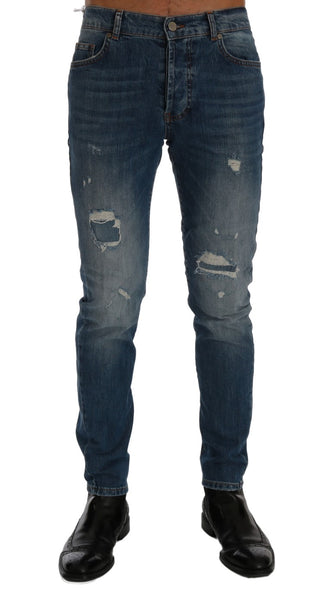 Svelte Italian Denim - Slim Fit Blue Jeans - Luxury for You