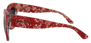 Elegant Red Lace Detail Sunglasses