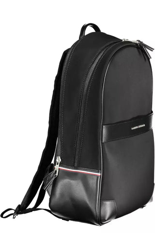 Black Polyethylene Men Backpack