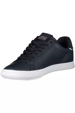 Blue Leather Men Sneaker