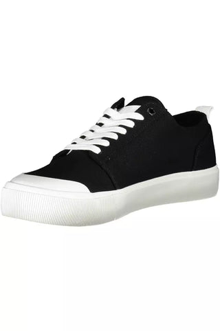 Black Cotton Men Sneaker