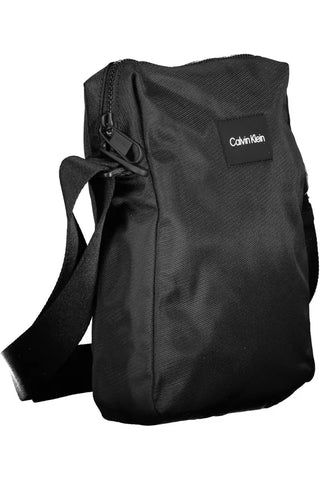 Black Polyester Mens Shoulder Bag