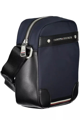 Blue Polyester Men Shoulder Bag