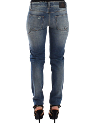 Chic Slim-fit Blue Denim Jeans