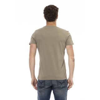 Green Cotton Men T-shirt