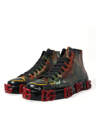 Multicolor High-top Sneakers With Luxe Appeal