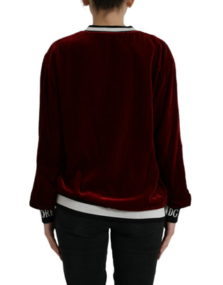 Elegant Burgundy Silk-blend Sweater