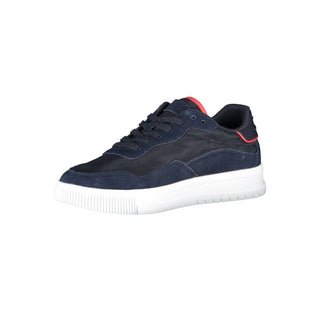 Blue Polyester Men Sneaker