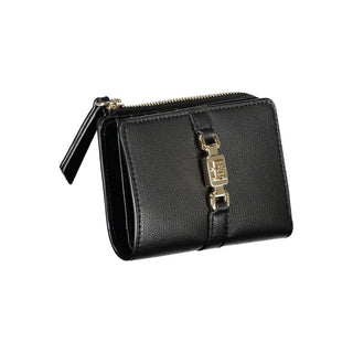 Sleek Black Zip Wallet With Coin Purse