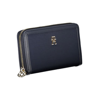 Chic Sustainable Blue Wallet With Secure Zip