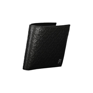 Elegant Black Leather Wallet With Multi-compartments