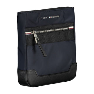 Sleek Blue Shoulder Bag With Contrasting Details