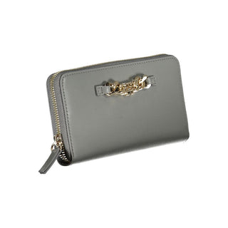 Chic Gray Polyethylene Compact Wallet