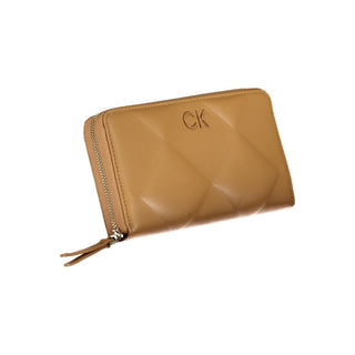 Elegant Brown Polyester Wallet With Rfid Block