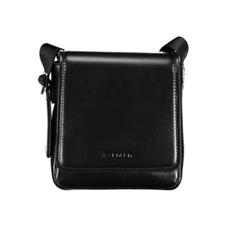 Sleek Black Shoulder Bag With Logo Detail