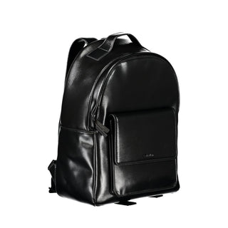 Elegant Black Urban Backpack With Laptop Compartment