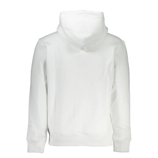 Chic White Embroidered Hoodie With Eco-conscious Touch