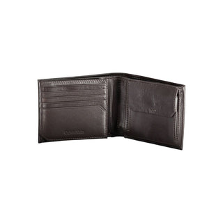 Elegant Brown Leather Dual-compartment Wallet