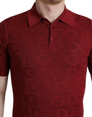 Silk Maroon Polo T-shirt - Elegance Meets Comfort