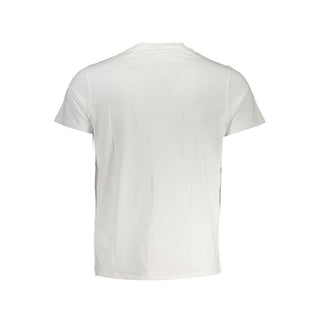 Elegant White Cotton T-shirt With Pocket Detail