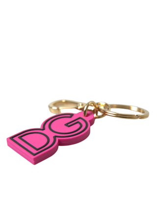 Chic Gold And Pink Keychain Elegance