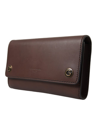 Elegant Leather Shoulder Bag In Rich Brown