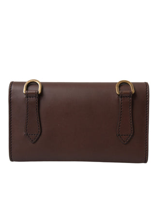 Elegant Leather Shoulder Bag In Rich Brown