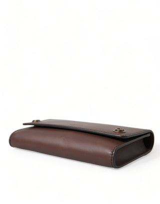 Elegant Leather Shoulder Bag In Rich Brown