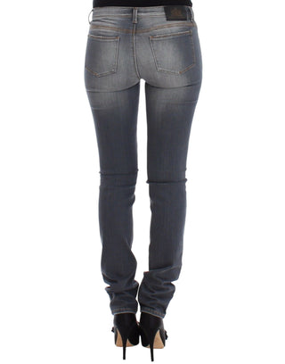 Chic Gray Slim-fit Skinny Jeans