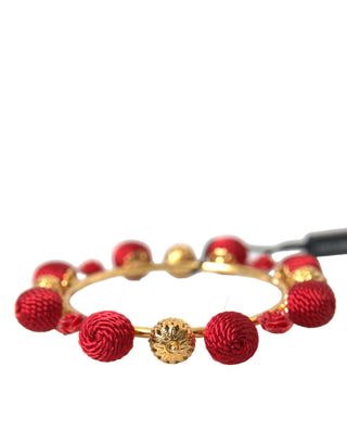 Gold Brass Red Runway Sicilia Natale Roses Bracelet