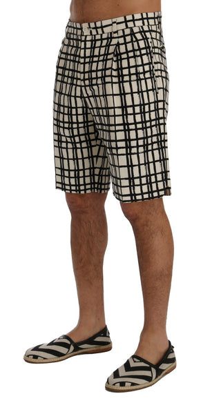 Elegant Striped Cotton-linen Shorts - Luxury for You