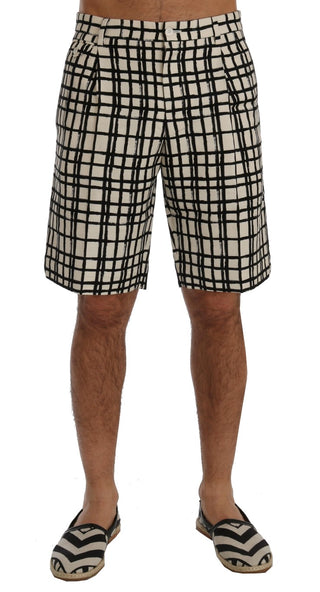 Elegant Striped Cotton-linen Shorts - Luxury for You