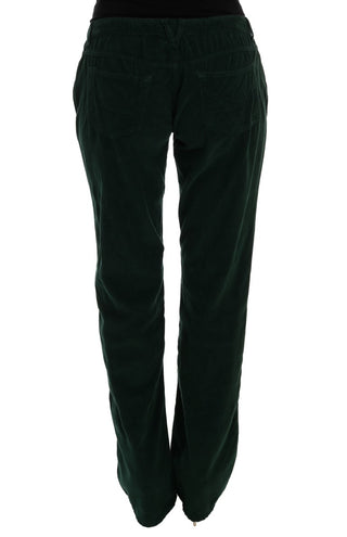 Elegant Green Cotton Blend Trousers - Luxury for You