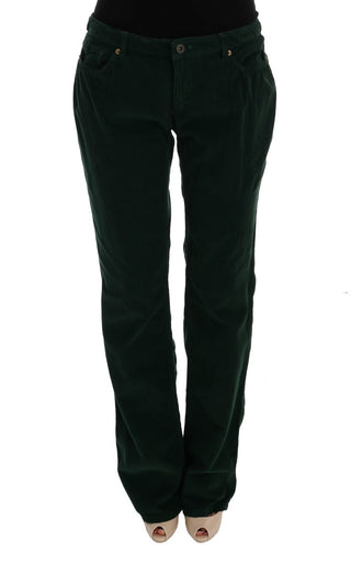 Elegant Green Cotton Blend Trousers - Luxury for You