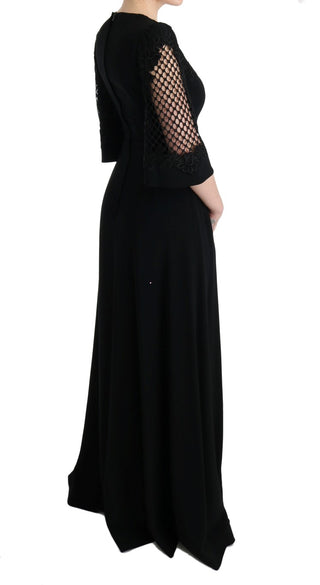 Elegant Black Floral Maxi Dress - Luxury for You