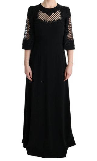 Elegant Black Floral Maxi Dress - Luxury for You