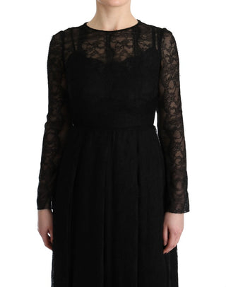 Elegant Black Sheath Long Sleeve Dress - Luxury for You