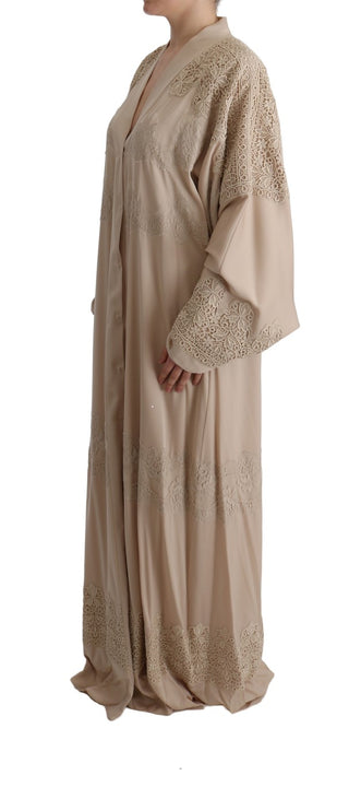 Elegant Beige Cape Kaftan Dress - Luxury for You