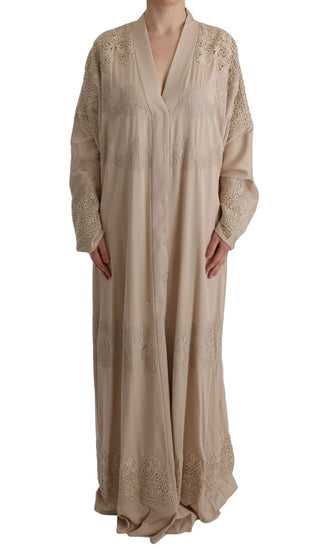 Elegant Beige Cape Kaftan Dress - Luxury for You