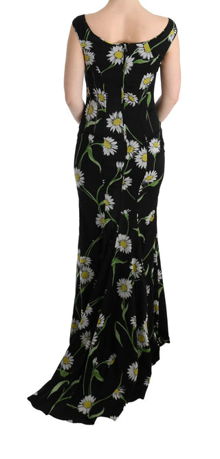 Sunflower Print Full Length Sheath Dress - Luxury for You