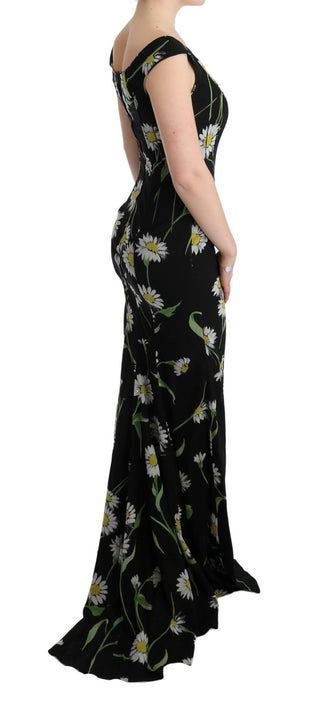 Sunflower Print Full Length Sheath Dress - Luxury for You