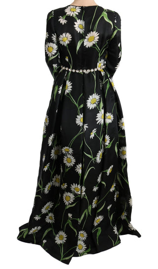 Elegant Sunflower Maxi Gown With Crystals - Luxury for You