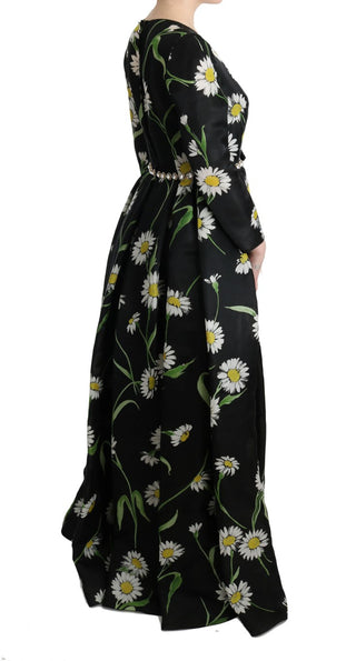 Elegant Sunflower Maxi Gown With Crystals - Luxury for You