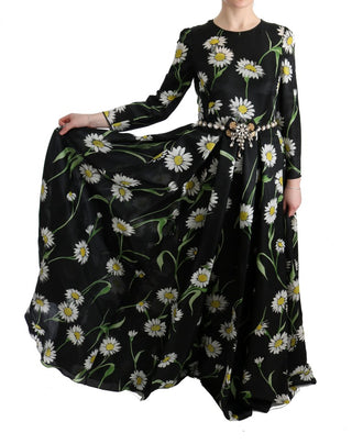 Elegant Sunflower Maxi Gown With Crystals - Luxury for You